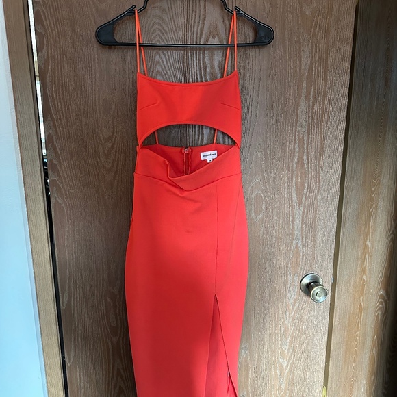 Superdown Midi Dress with Slit, Low Back, Cutout - Picture 1 of 3